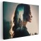 Tablou fantezie portret femeie si peisaj urban 1670 Tablou canvas pe panza CU RAMA 80x120 cm