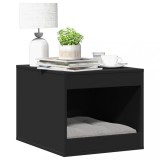 VidaXL Cutie litieră pisici negru 47x59x42 cm lemn prelucrat