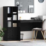 Cumpara ieftin Birou cu spațiu de depozitare cu sertar 2 pcs Stejar negru