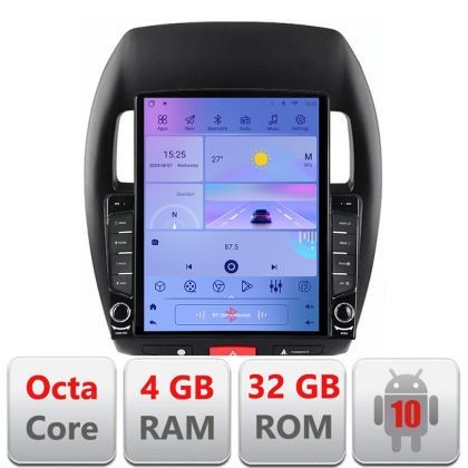 Navigatie MITSUBISHI ASX 2013-2017 H-026 ecran tip TESLA 9.7&quot; cu Android Radio Bluetooth Internet GPS WIFI 4+32GB DSP CarStore Technology
