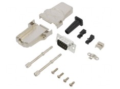 Conector D-Sub 9 PIN Tata Lipire Pe Cablu Gold Flash foto