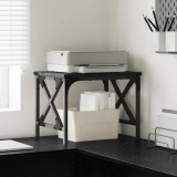 vidaXL Suport pentru imprimantă Ajustabil Stejar Negru 40 x 30 x 31 cm 882177