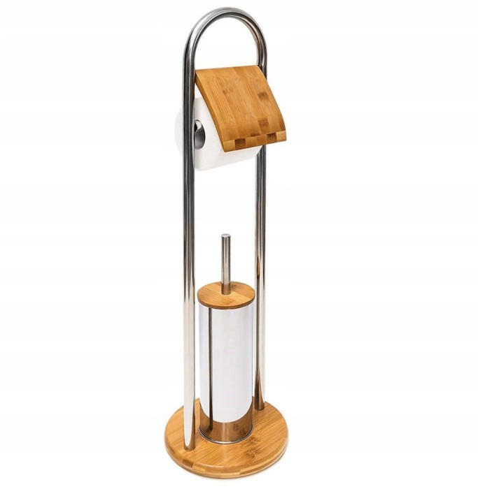SUPORT DE TOALETE BAMBUS PENTRU H&Acirc;RTIE DE TOALETĂ ȘI PERIE 390228 BAMBOO