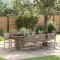 vidaXL Set de masă pentru grădină 9 pcs Gri Rattan poli 3365415
