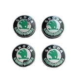 Set 4 capace roti 60mm Skoda verde compatibil/inlocuitor janta aliaj, Autohelix MSA