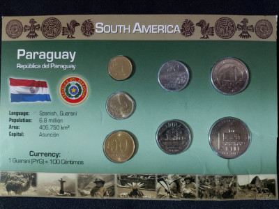 Seria completata monede - Paraguay 1996-2006, 7 monede foto