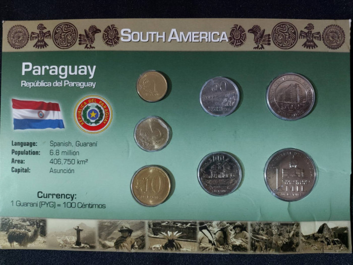 Seria completata monede - Paraguay 1996-2006, 7 monede