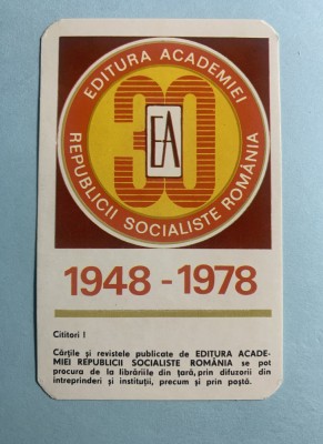 Calendar 1978 Editura Academiei foto
