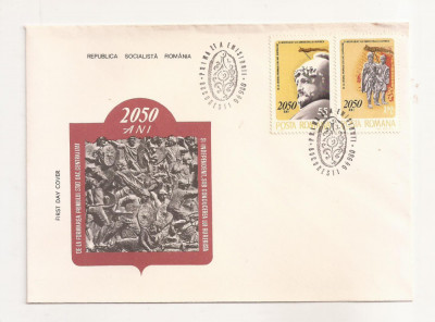 P1 Plic FDC-Prima zi a emisiunii - 2050 ani de la crearea primului stat dac 1980 foto