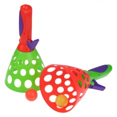 Jucărie &Icirc;ndem&acirc;nare Catch Ball, Set 2 Bucăți, Multicolor, Plastic