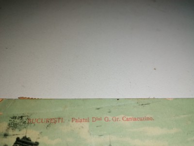 CARTE POSTALA - BUCURESTI - PALATUL DLUI G GR CANTACUZINO foto
