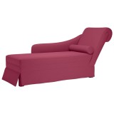 Șezlong cu șezlong și cotieră dreaptă Wine Red Velvet