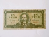 Rara! Cuba 1 Peso 1961,bancnota cu semnatura lui Che Guevara(Presedinte Banca Nationala Cubaneza) la cel mai mic pret,vedeti fotografiile.