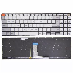 Tastatura Laptop, Asus, VivoBook Pro 16X N7600P, N7600PC, N7600Q, N7600QA, N7600QC, N7600QE, N7600Z, N7600ZE, iluminata, alba, layout US