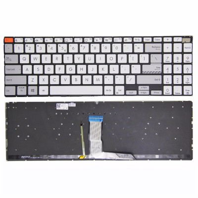 Tastatura Laptop, Asus, VivoBook Pro 15 D3500Q, D3500QA, D3500QC, iluminata, alba, layout US foto