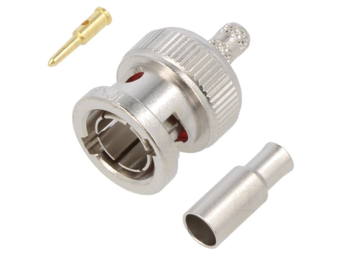 Conector BNC tată 75&Omega; aurit