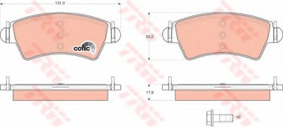 Set placute frana,frana disc PEUGEOT 206 Hatchback (2A/C) (1998 - 2016) TRW GDB1501 foto