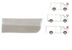 Segment reparatie aripa spate Mercedes Sprinter 192007, VW Lt 192006 Partea Dreapta, Spate in spatele rotii, baza roti : 3550 mm, inaltime 150 mm