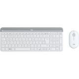 TASTATURA si Mouse LOGITECH, &quot;Slim&quot;, wireless, 1000 dpi taste format standard (104-108 taste), mouse alb, 3/1 butoane, 104, &quot;920-009205&quot; (timbru verde