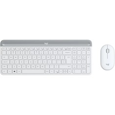 TASTATURA si Mouse LOGITECH, &quot;Slim&quot;, wireless, 1000 dpi taste format standard (104-108 taste), mouse alb, 3/1 butoane, 104, &quot;920-009205&quot; (timbru verde