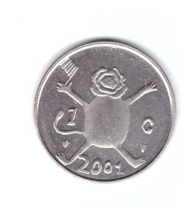 Moneda Olanda 1 gulden 2001, stare foarte buna, curata