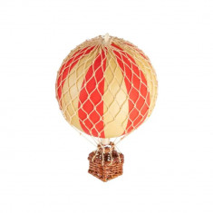 Decoratiune Balon cu aer cald, Authentic Models, Floating The Skies, Red Double, 8.5x8.5x13 cm