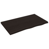 Cumpara ieftin Blat de masa maro 100x60x(2-4) cm, lemn masiv stejar tratat