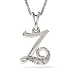 Colier din argint cu pandantiv Initiala Z