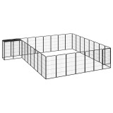 Cumpara ieftin Tarc caini 34 panouri negru 50x100 cm otel vopsit electrostatic