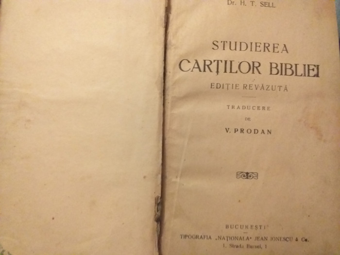 Studierea Cartilor Bibliei- H.T.Sell