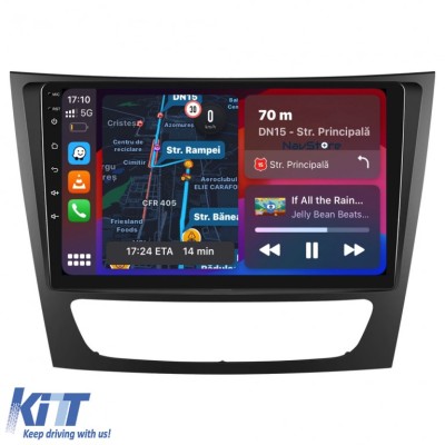 Navigatie Android Dedicata Mercedes Benz E-Class W211 (2002 - 2010), 9Inch, 6Gb Ram, 128Gb Stocare, Bluetooth, WiFi, Carplay Performance AutoTuning foto