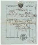 Document rar folosit in vama Moldova 1854 - Principatul Tarii Moldovei, Romania pana la 1900, Documente