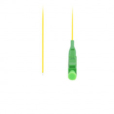 Adaptor retea fibra optica coada Pigtail cu conector LC APC, lungime 2m, Lanberg 43348, Easy Strip SM OS2 G657A1, galben