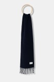 Marc O&#039;Polo eșarfă de l&acirc;nă culoarea bleumarin, uni, 508805102065