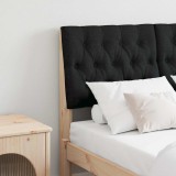 vidaXL Tăblie tapițată Negru 120 cm Lemn de pin masiv 879351