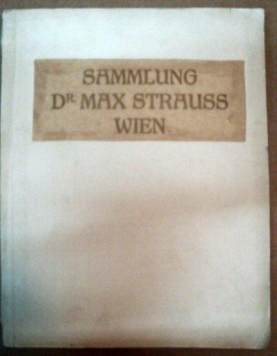SAMMLUNG Dr. MAX STRAUSS WIEN , 1926 foto