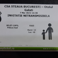 Invitatie CSA Steaua - Otelul Galati