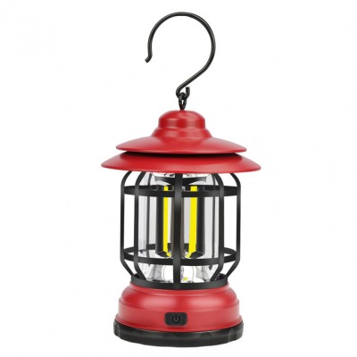 Portable camping light, reversible red rechargeable foto