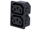 Conector alimentare AC C13 (F) 10A, 250VAC - ADAM TECH