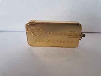 Bricheta Placata cu Aur Vintage - Nefunctionala foto