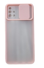 Huse silicon cu protectie camera slide Samsung Galaxy A51 , Roz