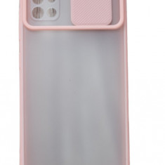 Huse silicon cu protectie camera slide Samsung Galaxy A51 , Roz