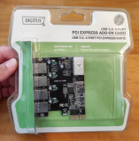 Adaptor placa PCI Express la USB 3.0, cu 4 porturi, Digitus