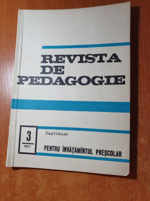 revista de pedagogie nr.3/1971 foto
