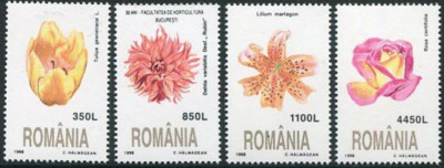 ROMANIA 1998 FLORA Serie 4 timbre LP.1466 MNH** foto
