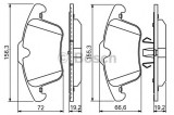 Set placute frana,frana disc JAGUAR S-TYPE (CCX) (1999 - 2009) BOSCH 0 986 494 209