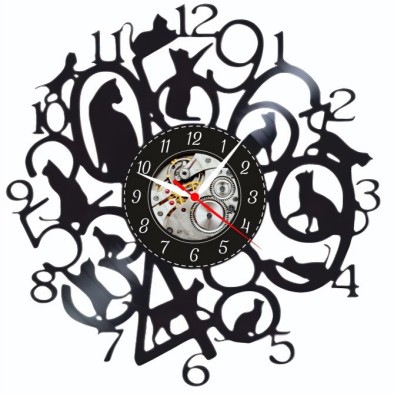 PISICI SI NUMERE-ceas de perete foto