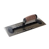 Cumpara ieftin Gletiera inox, intarita, Premium Silver, 35.6x12 cm x 0.5 mm, maner piele Alcantara, Olejnik