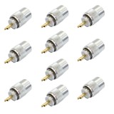 Set of 10 PNI PL259 plugs for RG58 cable, gold central pin 9 mm