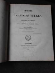 HISTOIRERS DES COLONIES BELGES S ETABILIRENT EN ALLEMAGNE - EMILE DE BORCHGRAVE (CARTE IN LIMBA FRANCEZA)